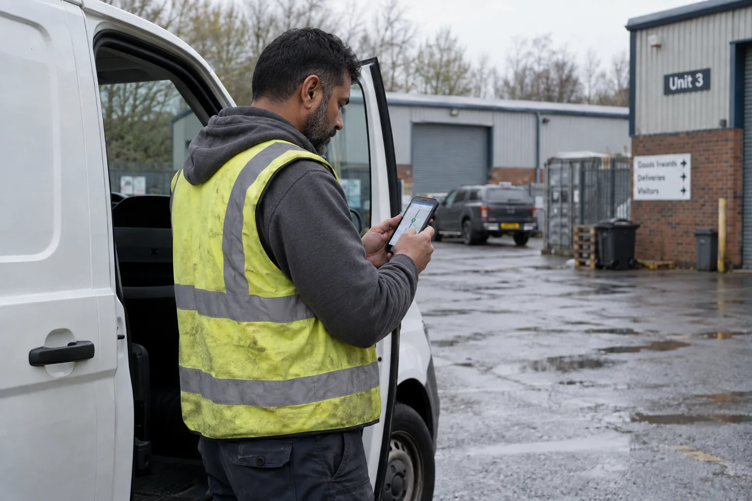 Real-time GPS fleet tracking software for waste collection showing driver location and route progress on PaperRoute dashboard